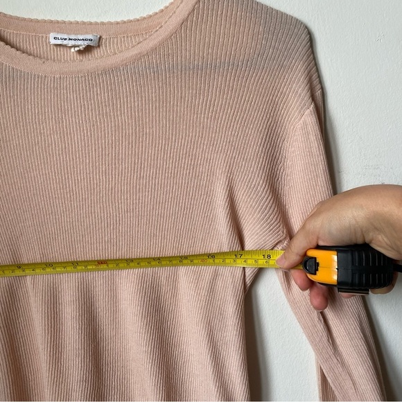 Club Monaco Ruffled Light Pink Ruffled Top size small - Picture 6 of 7